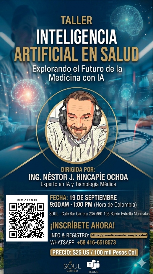 Afiche Oficial Taller Inteligencia Artificial en Salud